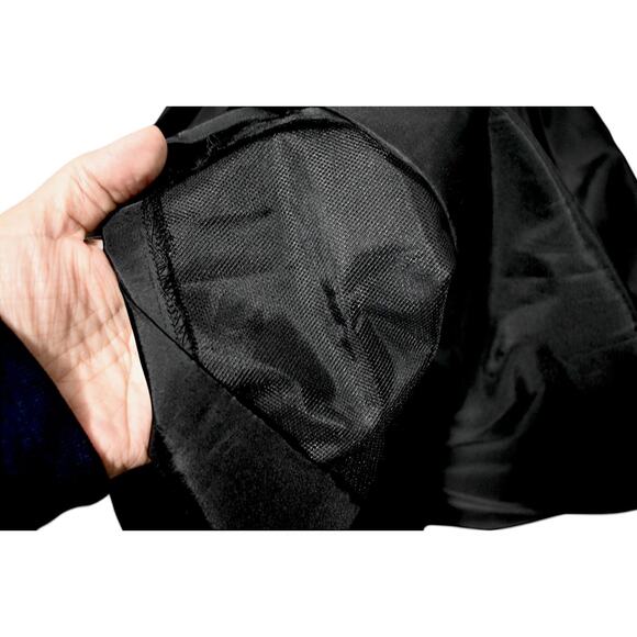 Vintage 80s AJ Bari Origami Crinkle Pink Flower Black Taffeta Party Dress XXS - Picture 8 of 10